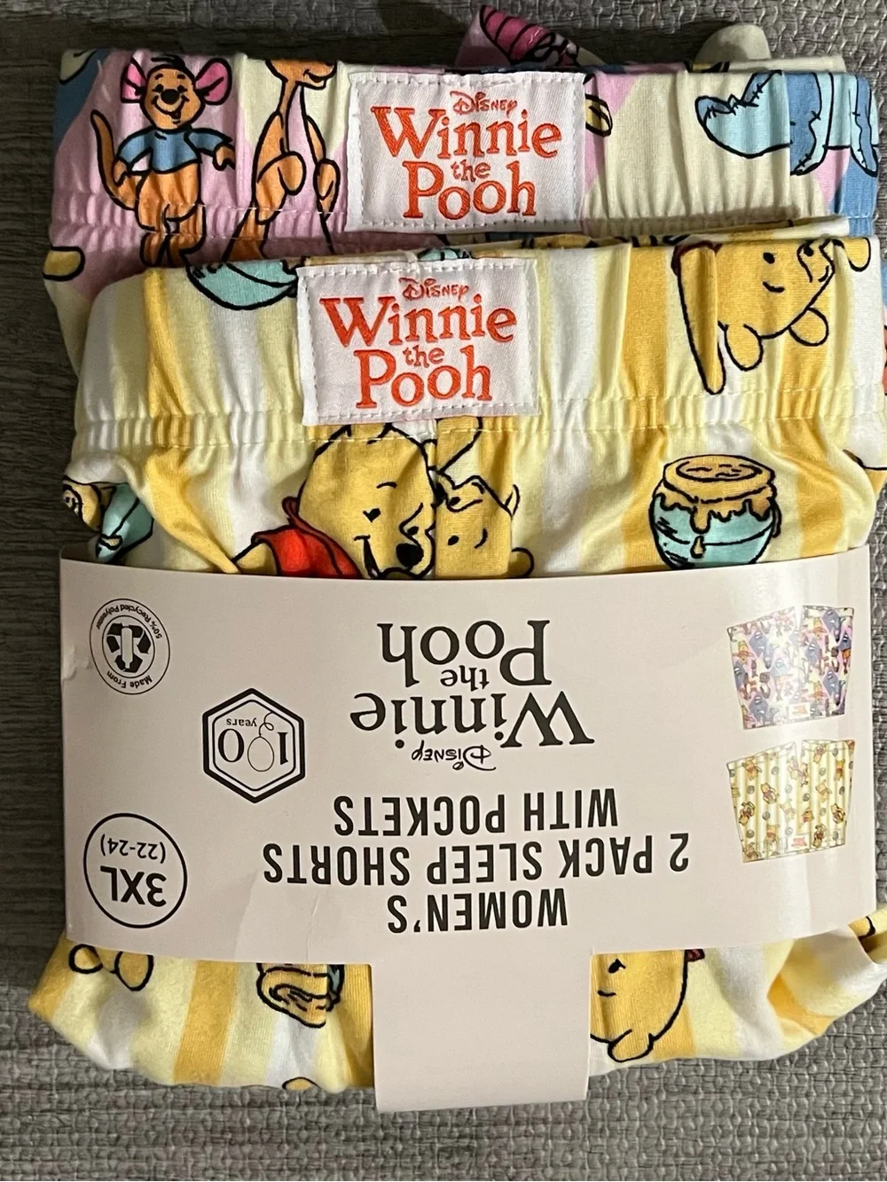 The Disney Winnie the Pooh Women’s Sleep Shorts 2-Pack in 3XL Plus